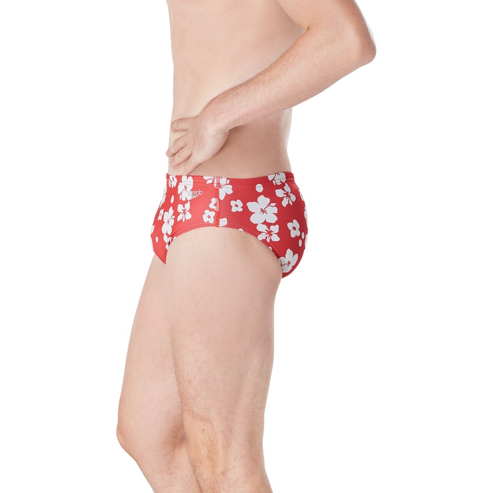 Men's Printed One Brief Red