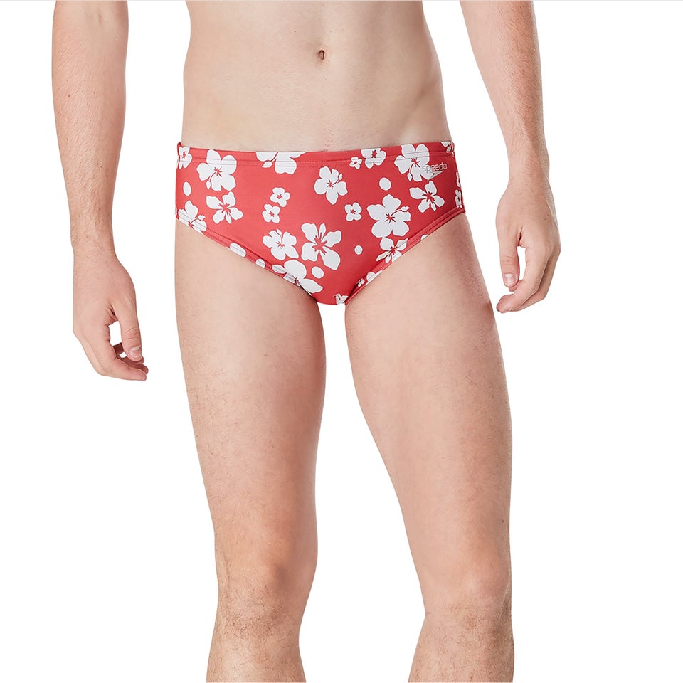 Men's Printed One Brief Red