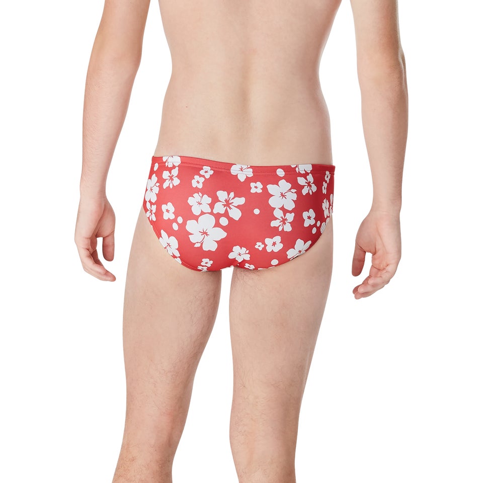Men's Printed One Brief Red