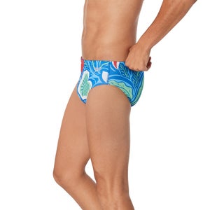 Men's Printed One Brief Blue