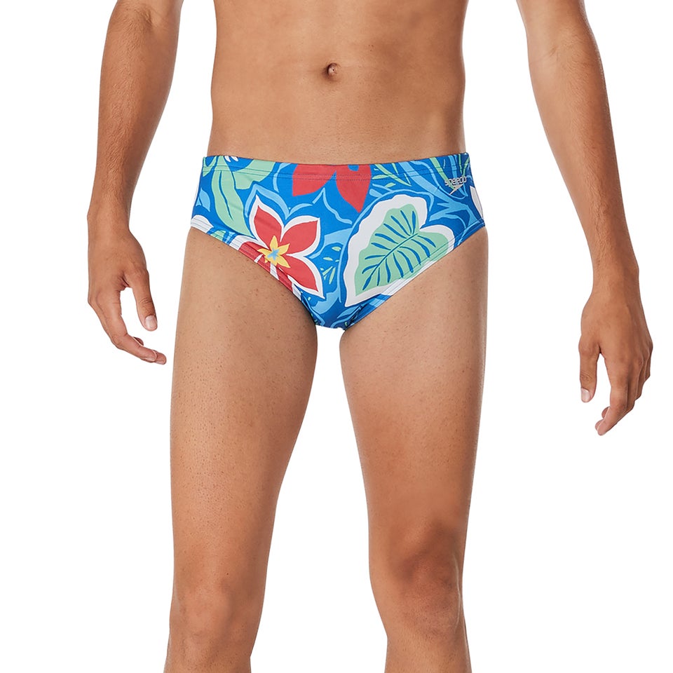 Men's Printed One Brief Blue