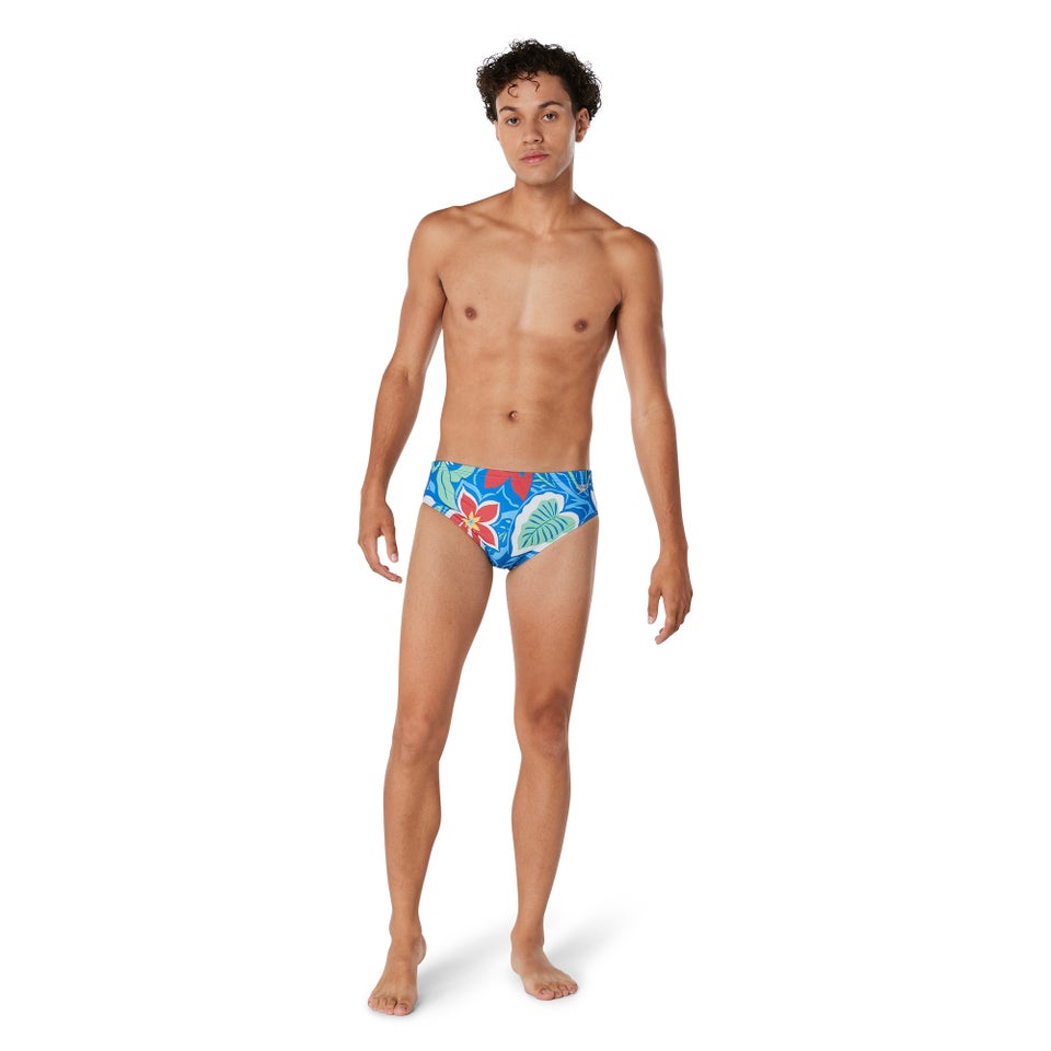 Men's Printed One Brief Blue