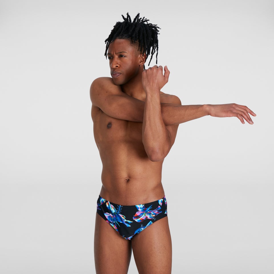 Men's Bio-Illuminate 3" Allover Brief Black/Blue