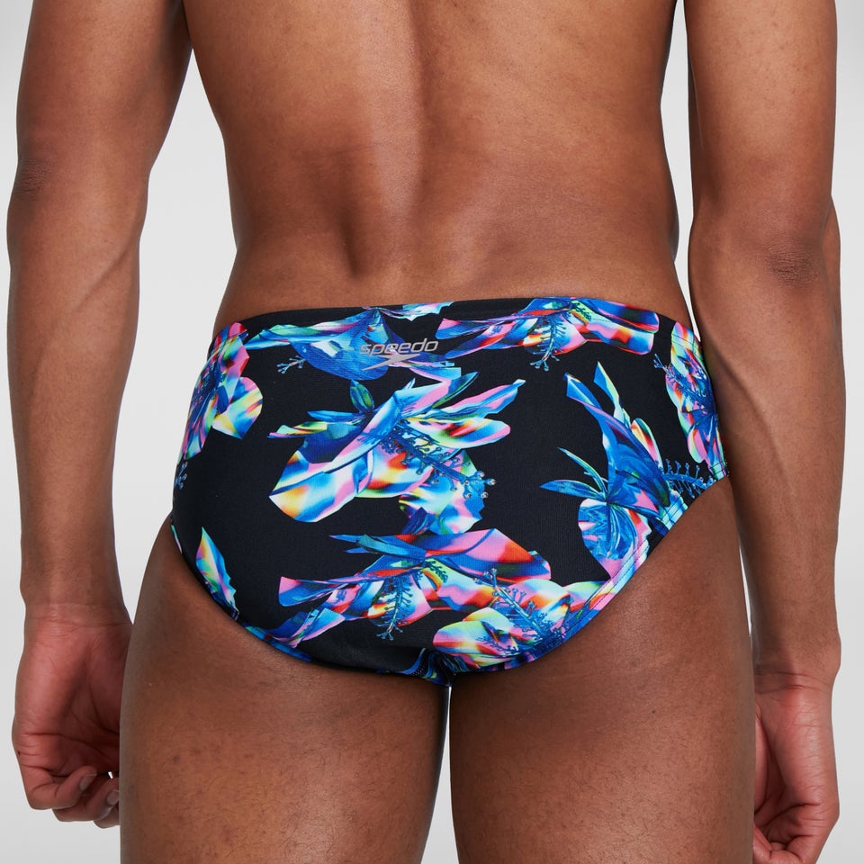 Men's Bio-Illuminate 3" Allover Brief Black/Blue