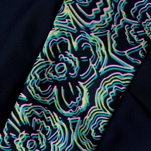 Combishort Fille Printed Leaderback marine/rose