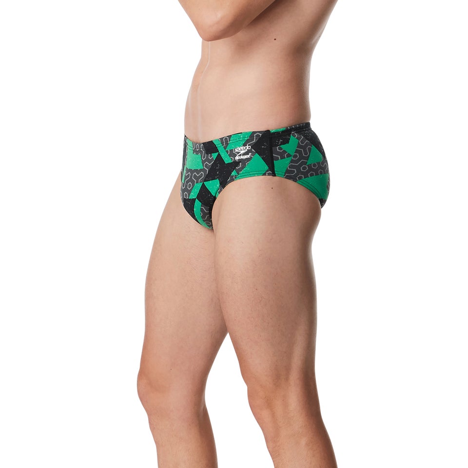 Men's Ruse Blocks Brief Green