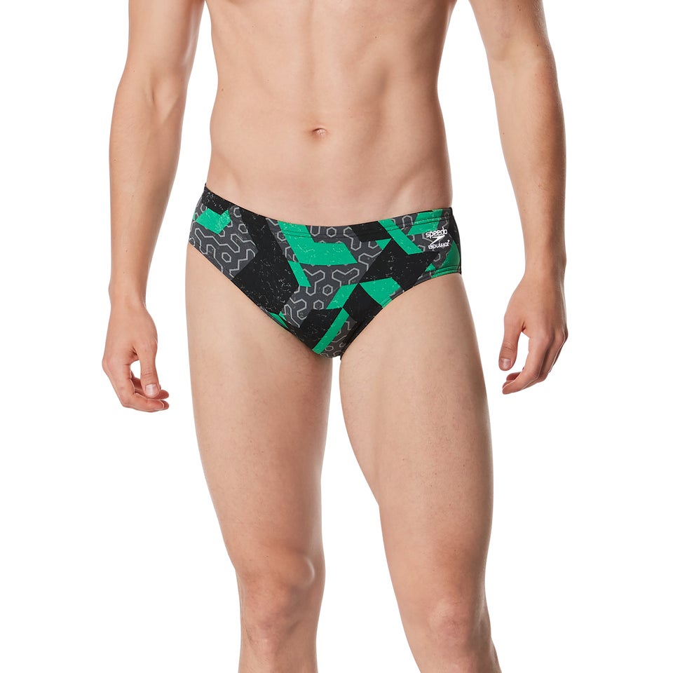 Men's Ruse Blocks Brief Green