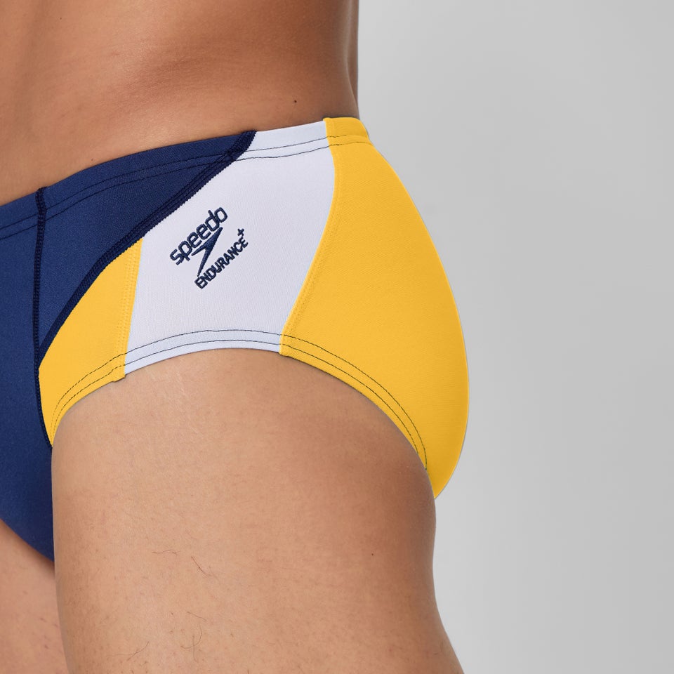 Men's Edge Splice Brief Navy/Gold