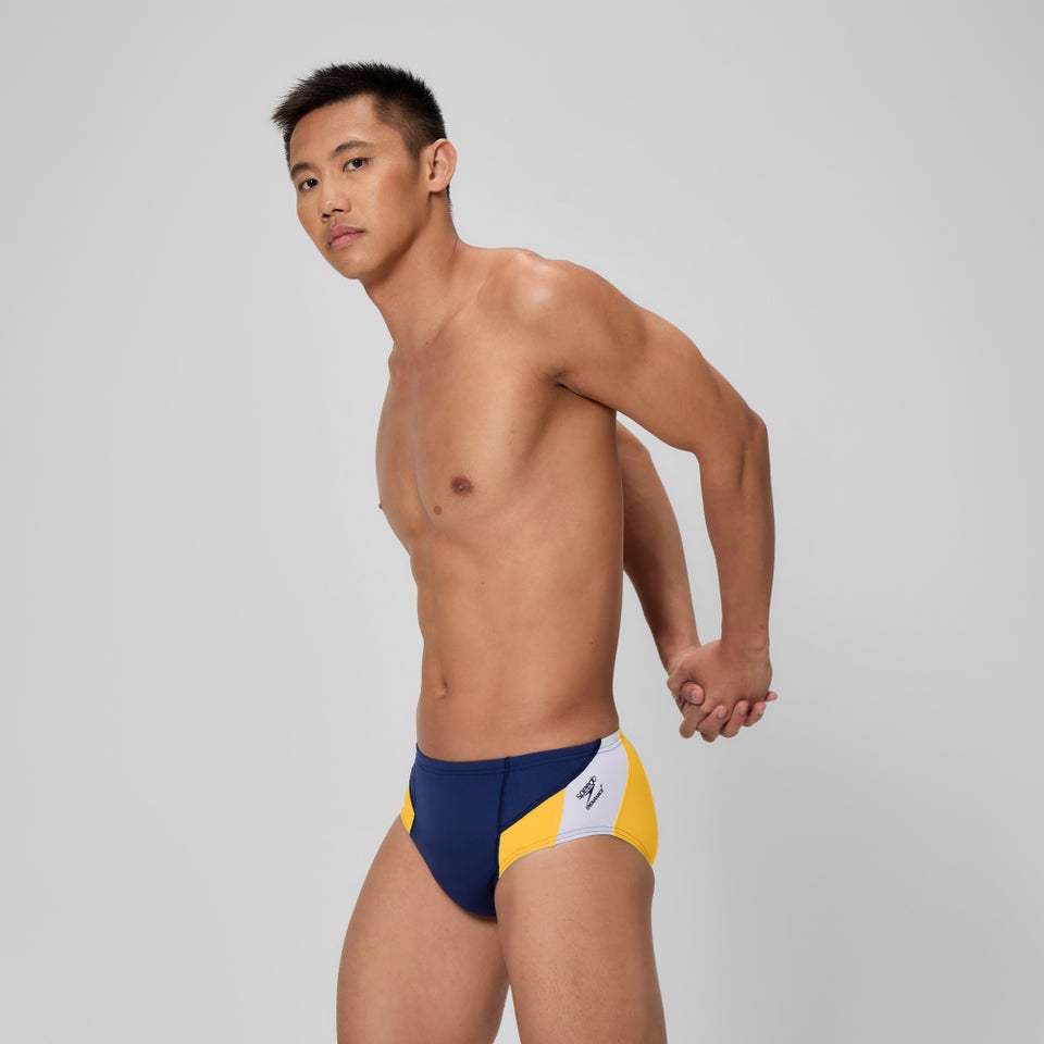 Men's Edge Splice Brief Navy/Gold