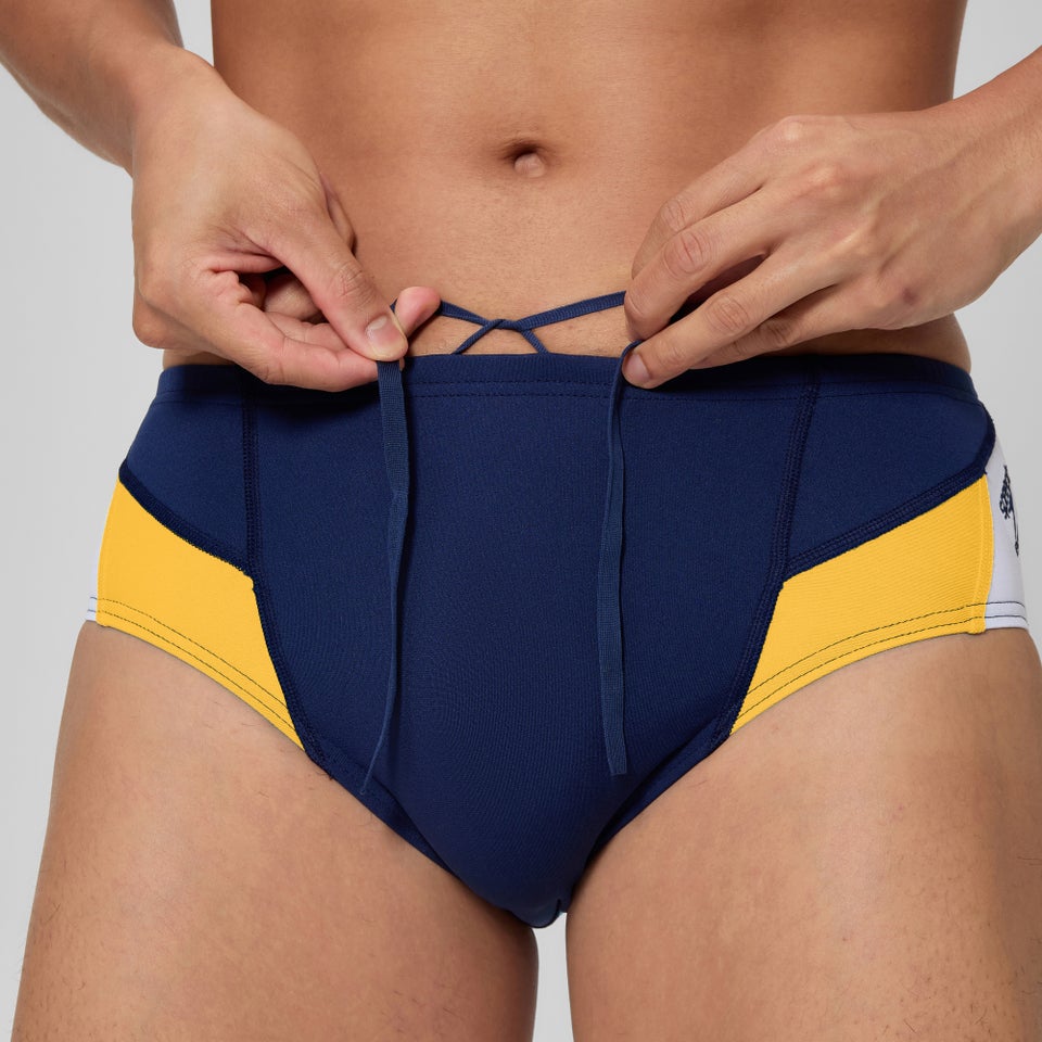 Men's Edge Splice Brief Navy/Gold