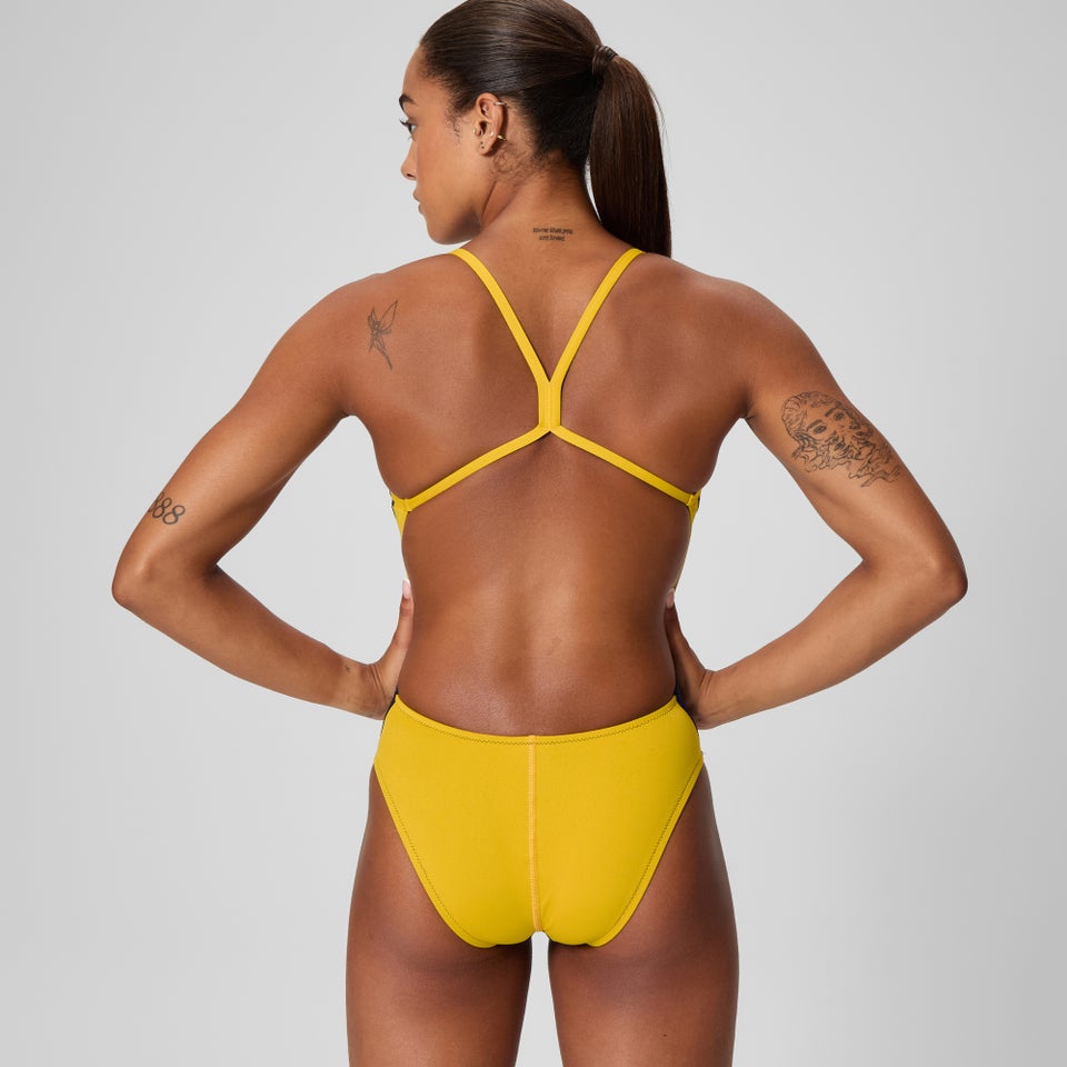 Women's Edge Splice One Back One Piece Navy/Gold