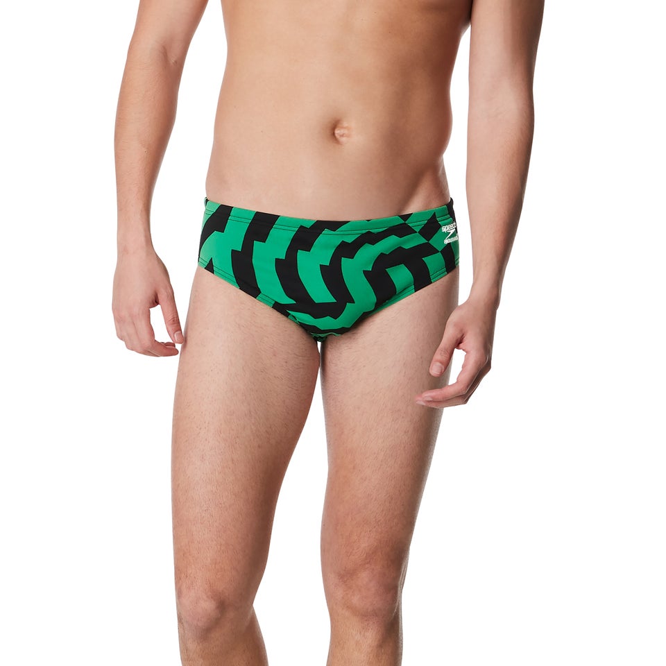 Men's Vortex Maze Brief Green