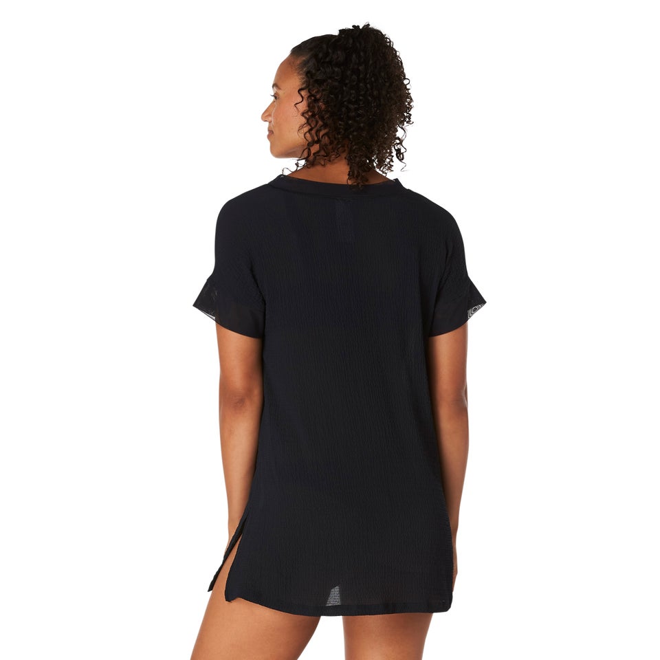 Women's Cover Up Mesh Top Black
