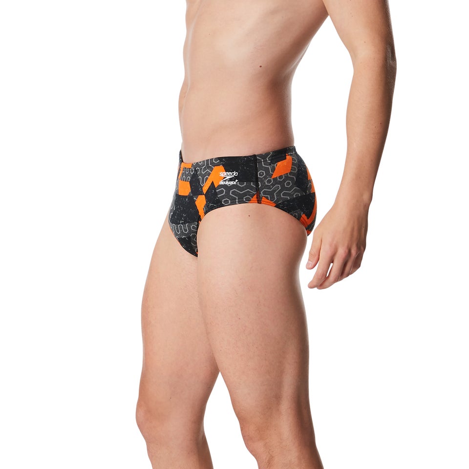 Men's Ruse Blocks Brief Orange