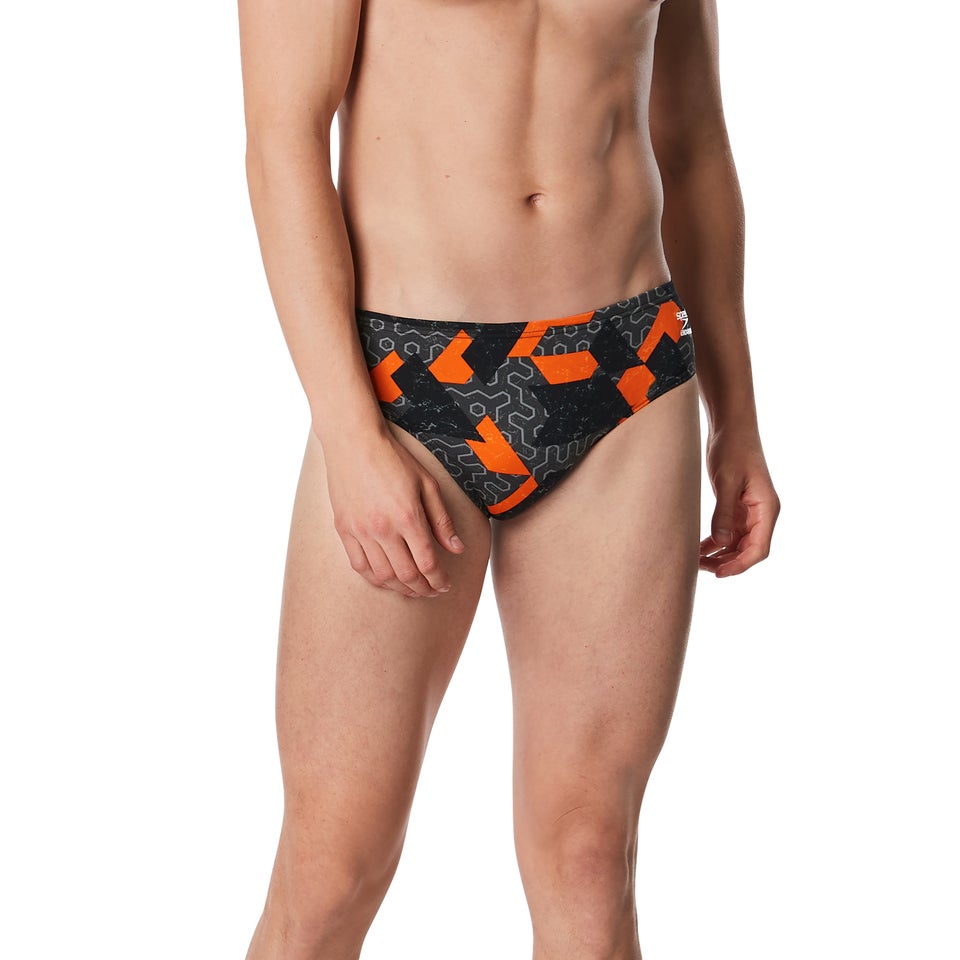 Men's Ruse Blocks Brief Orange