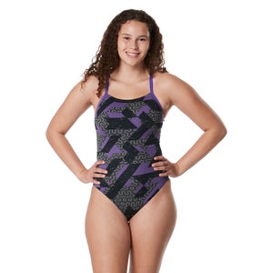 Women's Ruse Blocks Flyback One Piece Purple