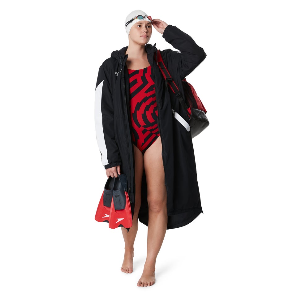 Women's Vortex Maze Solid Back One Piece Red