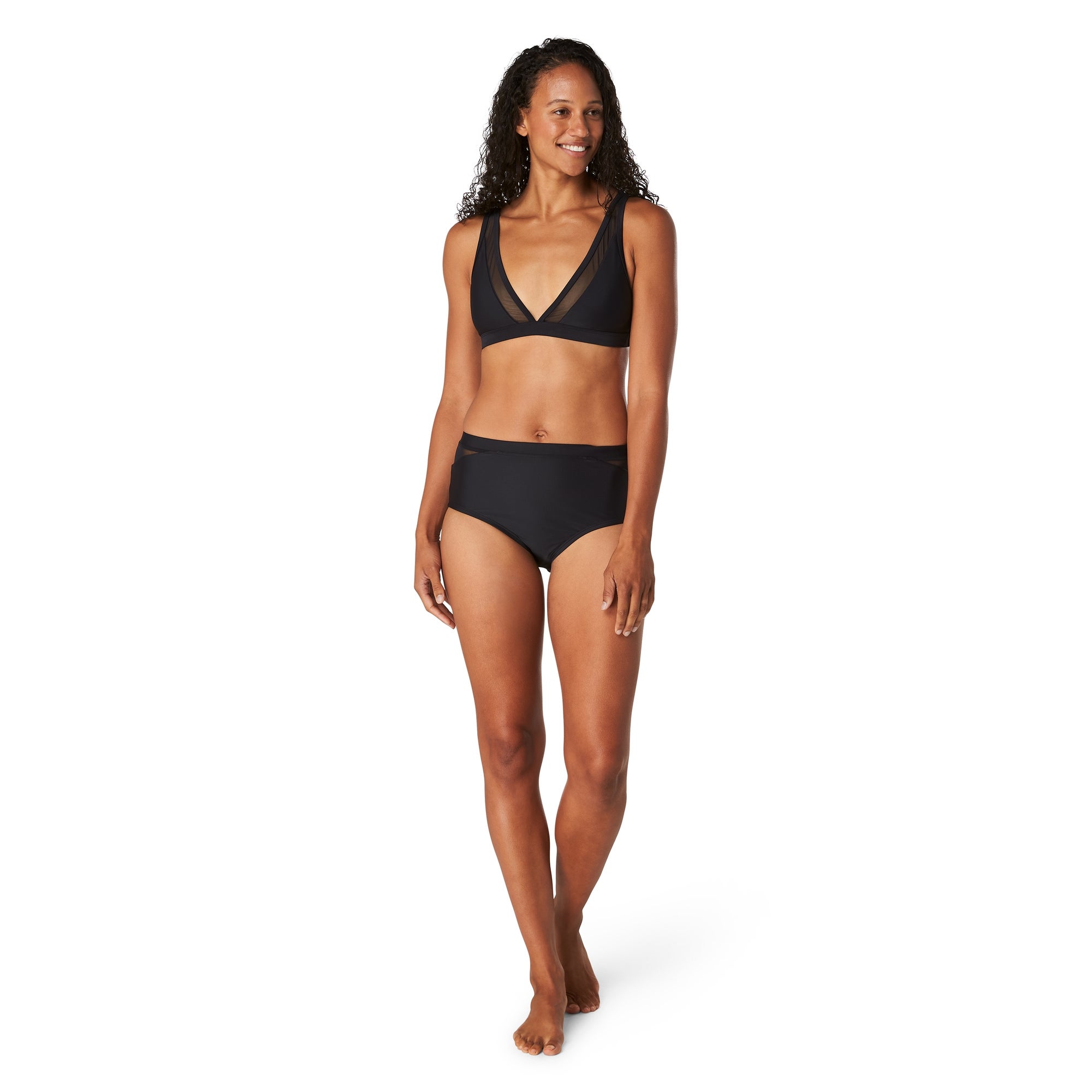 Women's Mesh Bikini Top Black | Speedo USA