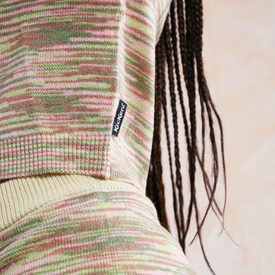 Women's Spacedye Knit Polo Top Co-Ord Multi