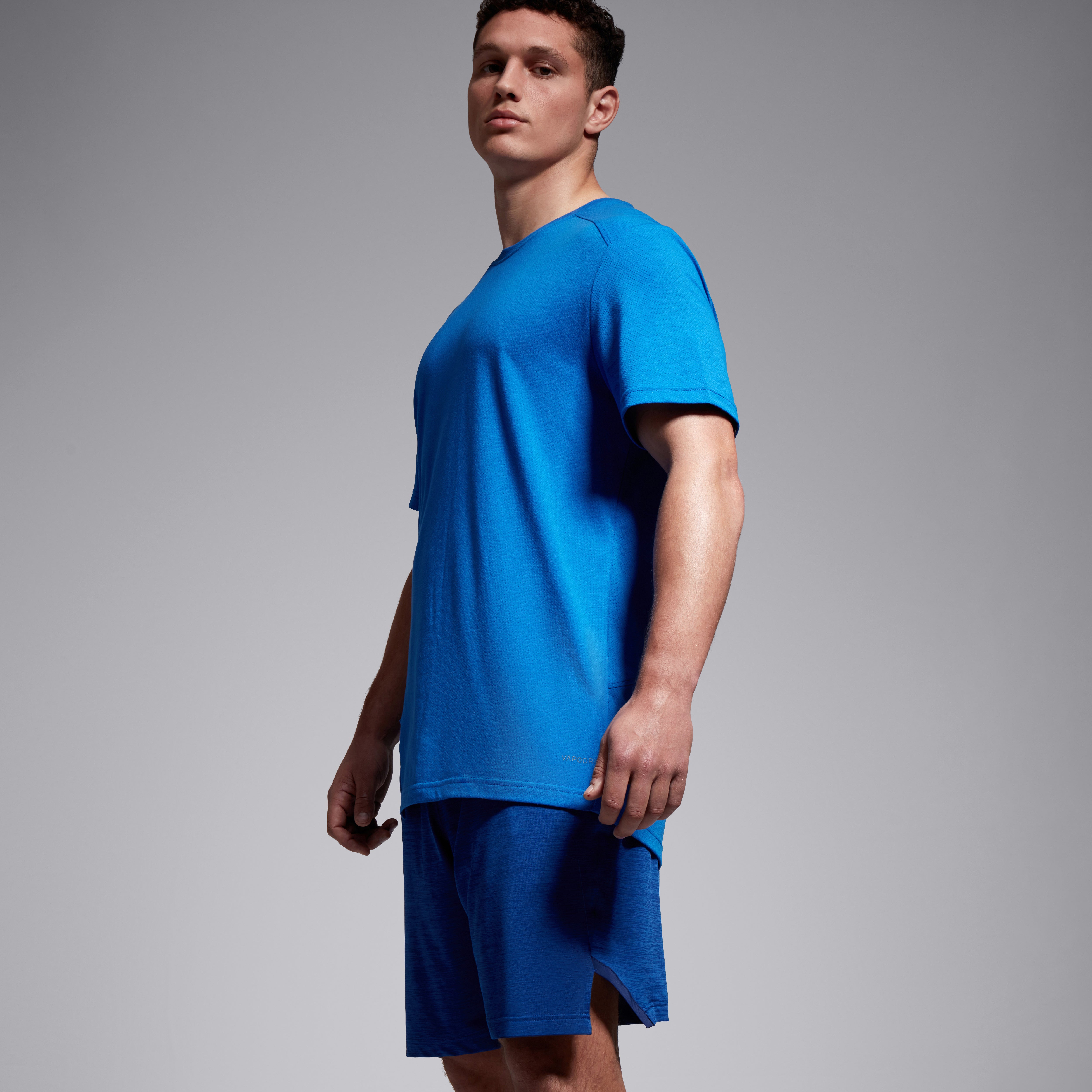 Mens Vapodri Short Sleeve Tempo T-Shirt Blue