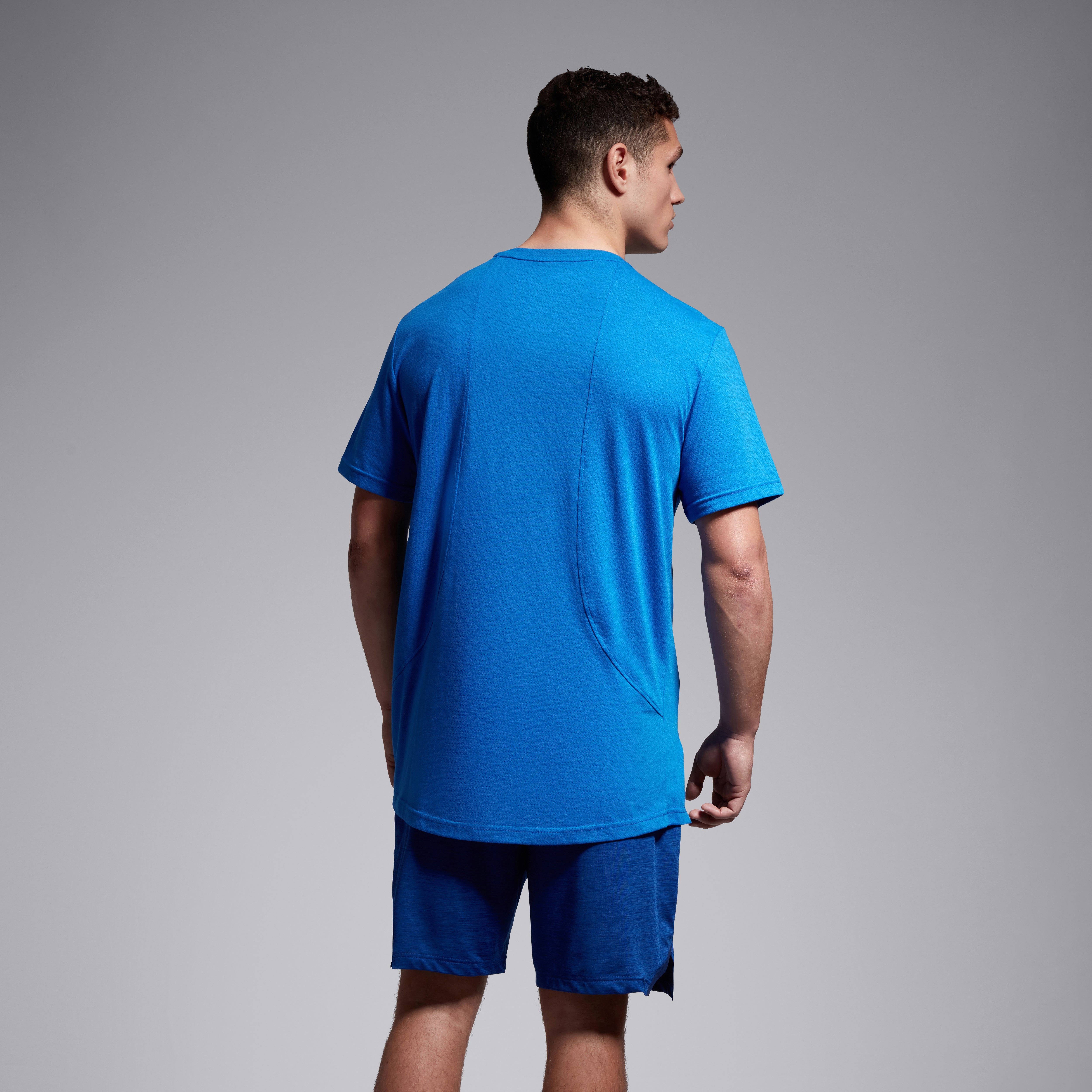 Mens Vapodri Short Sleeve Tempo T-Shirt Blue