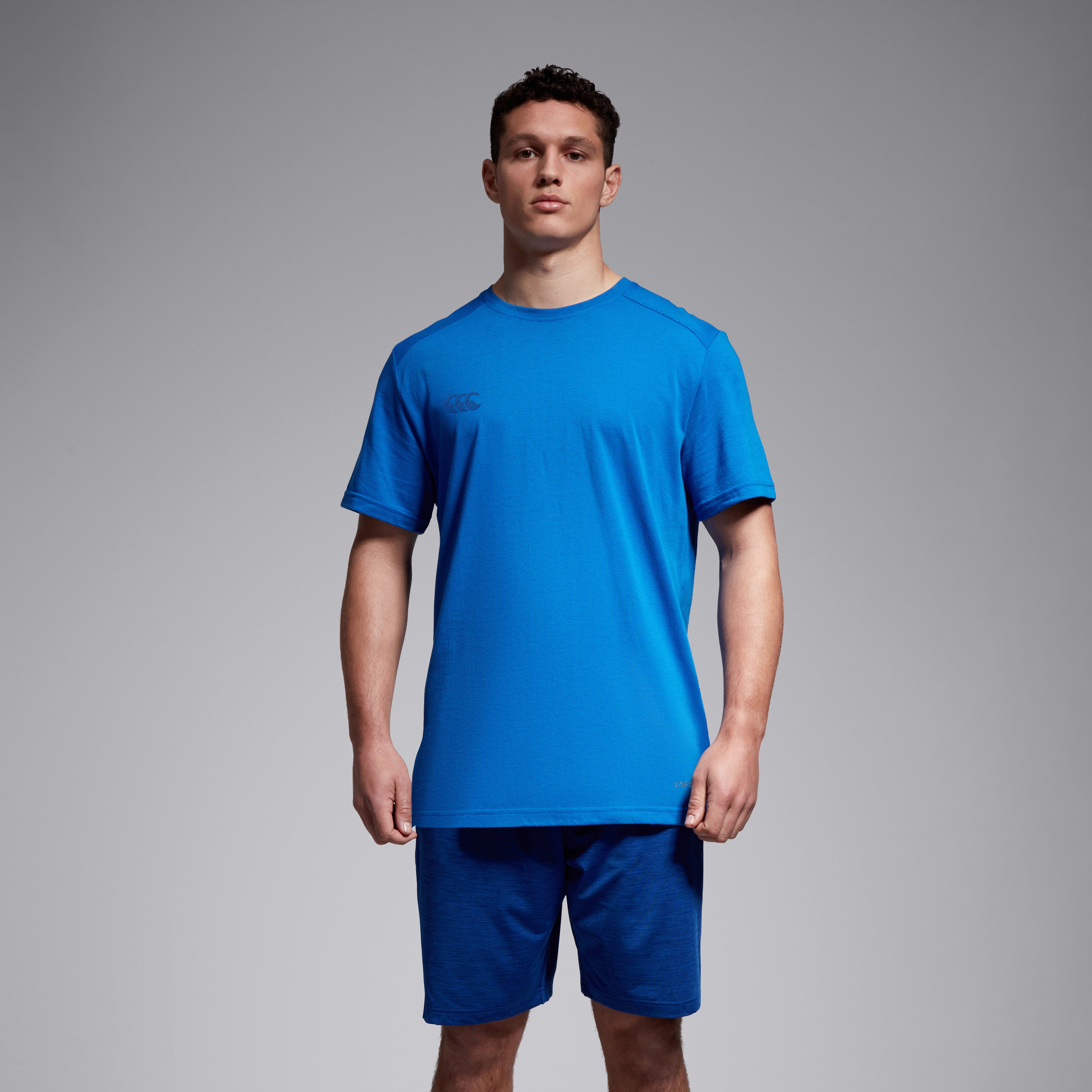 Mens Vapodri Short Sleeve Tempo T-Shirt Blue