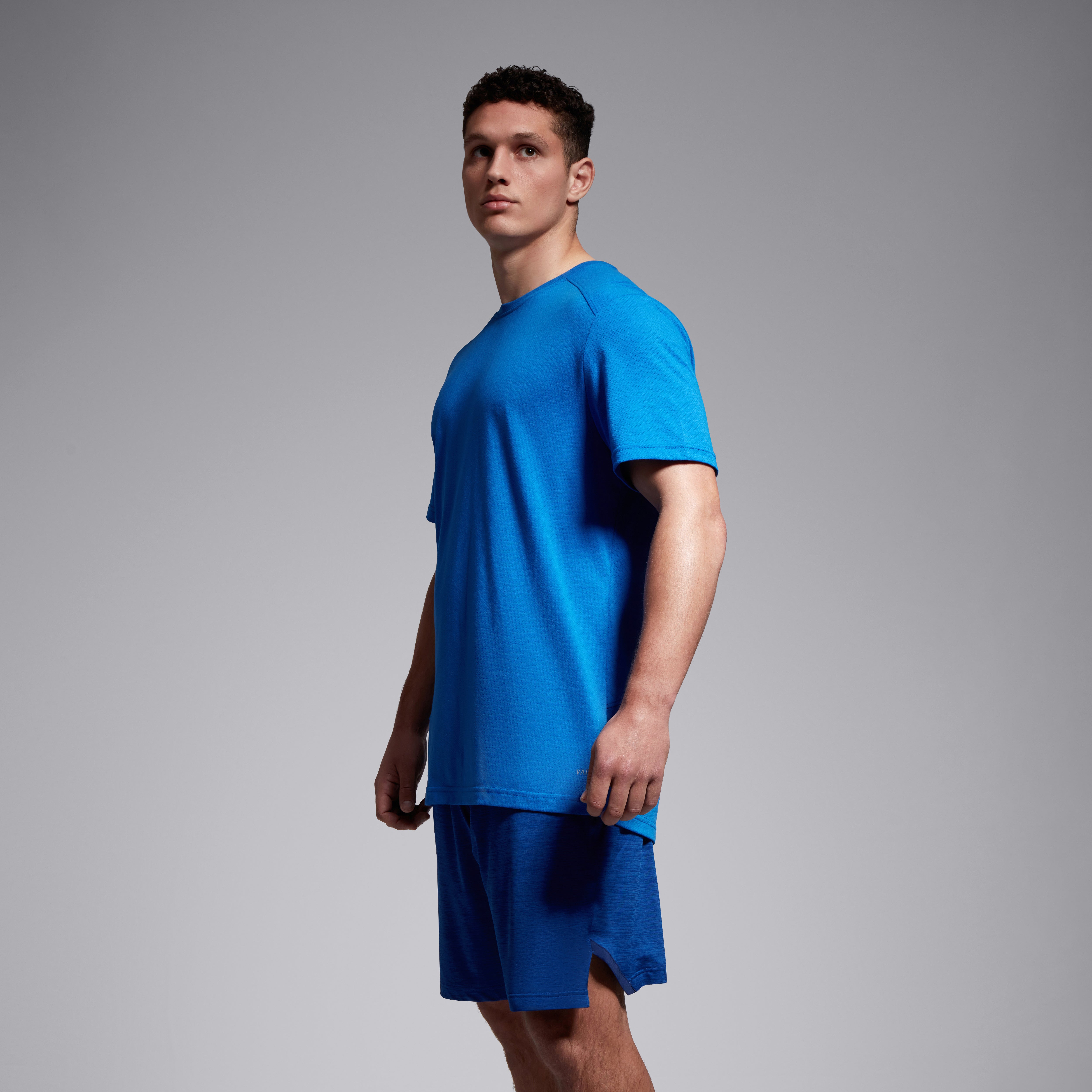 Mens Vapodri Short Sleeve Tempo T-Shirt Blue
