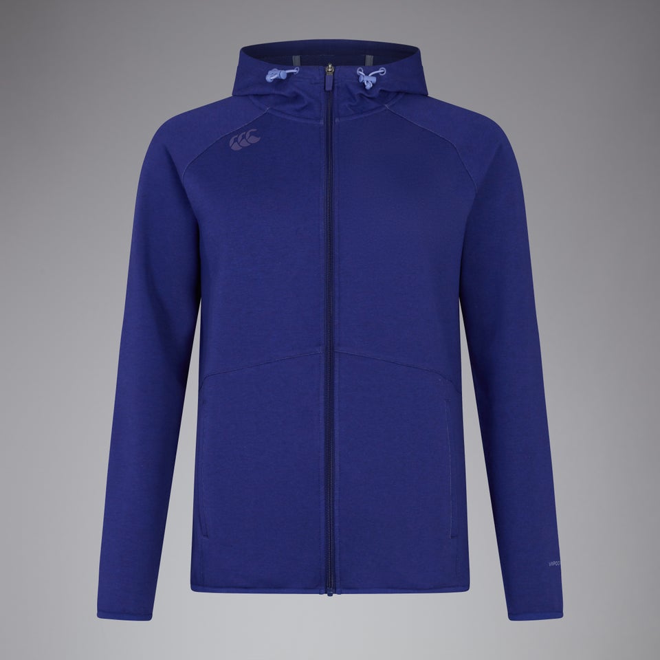 Womens Vapodri FZ Tempo Hooded Sweat Blue
