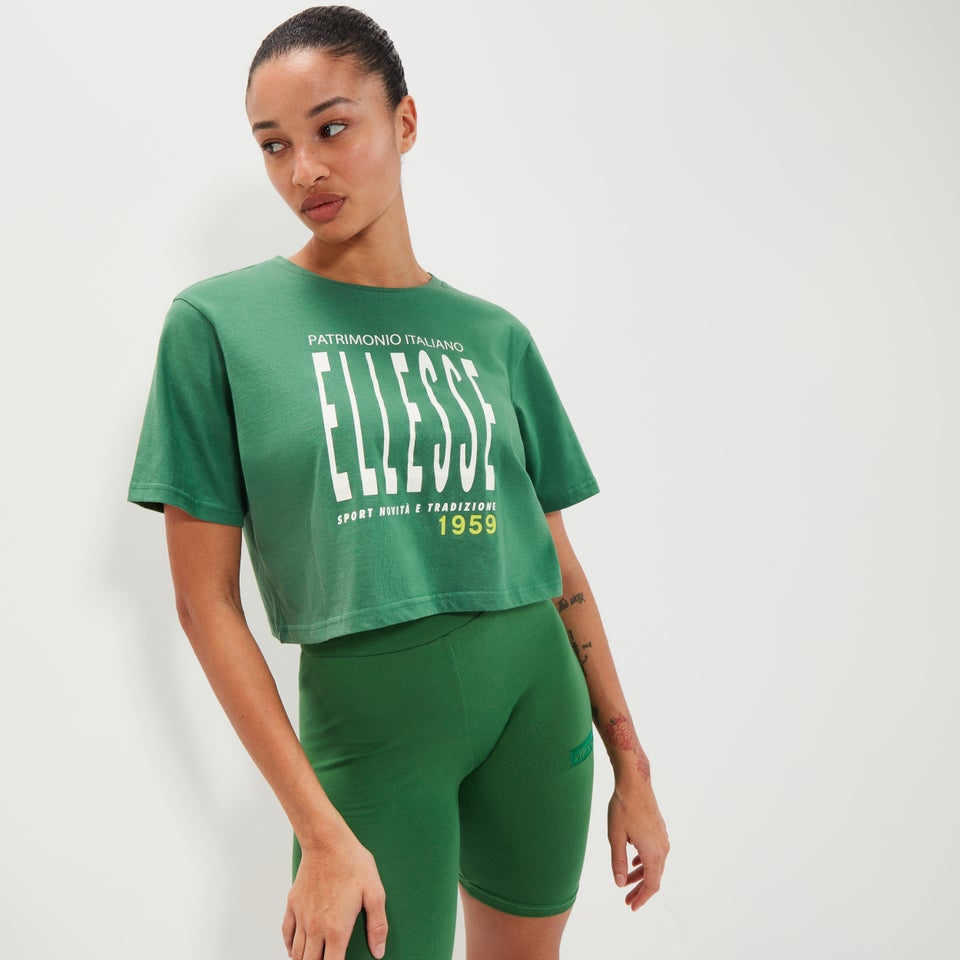Volia Crop-T-Shirt Grün für Damen