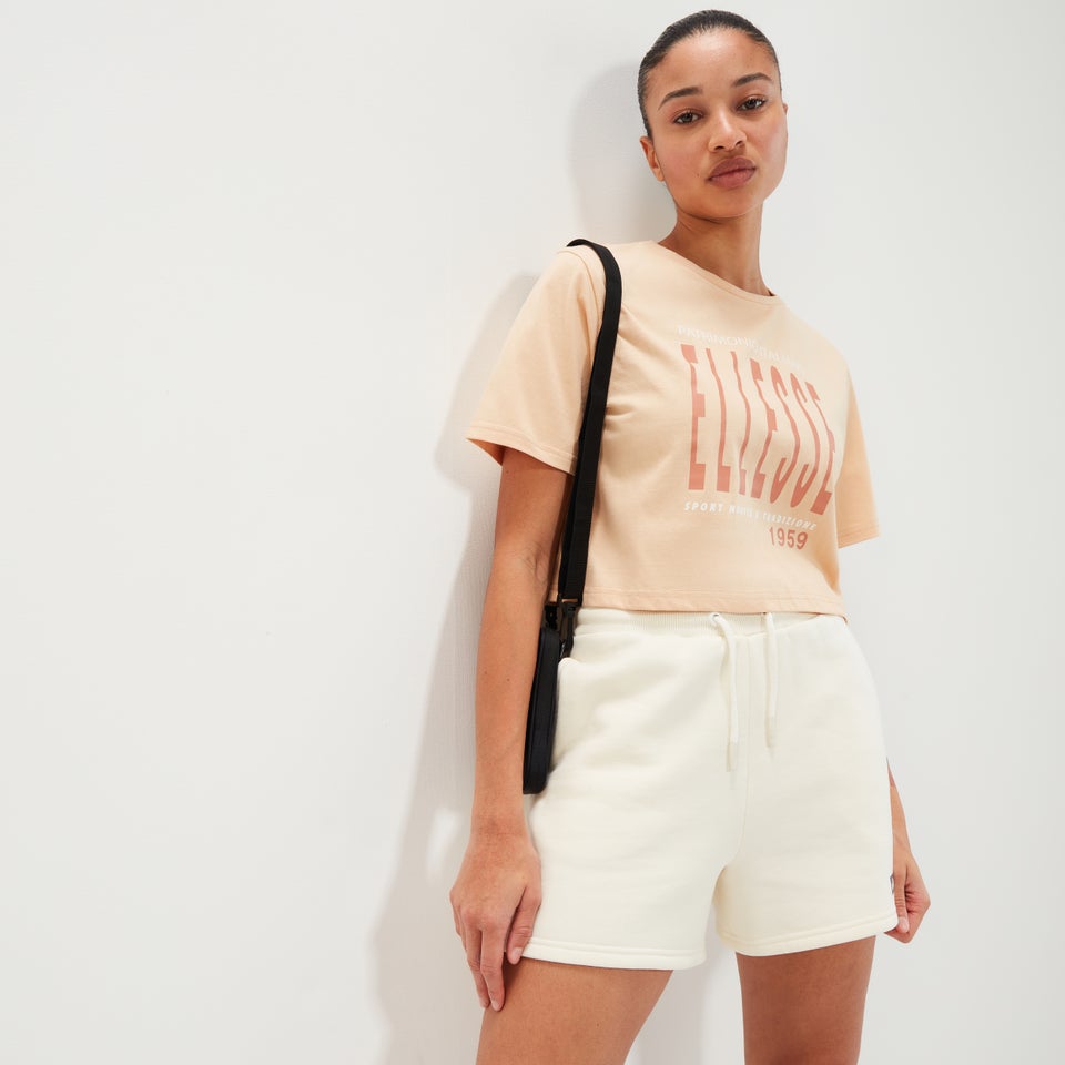 Volia Crop-T-Shirt Hellbraun für Damen