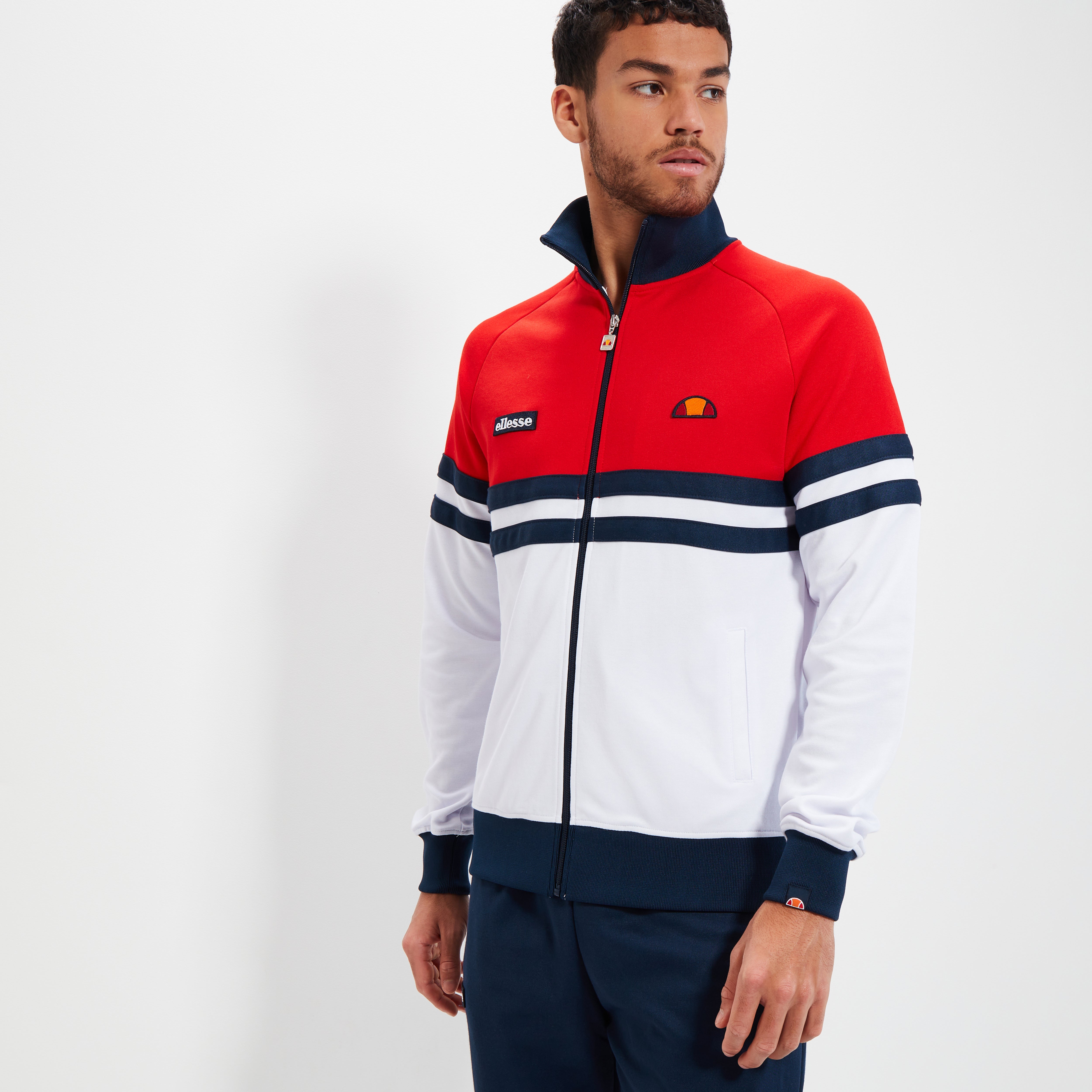 Men's Rimini Track Top Red/White/Navy | ellesse UK