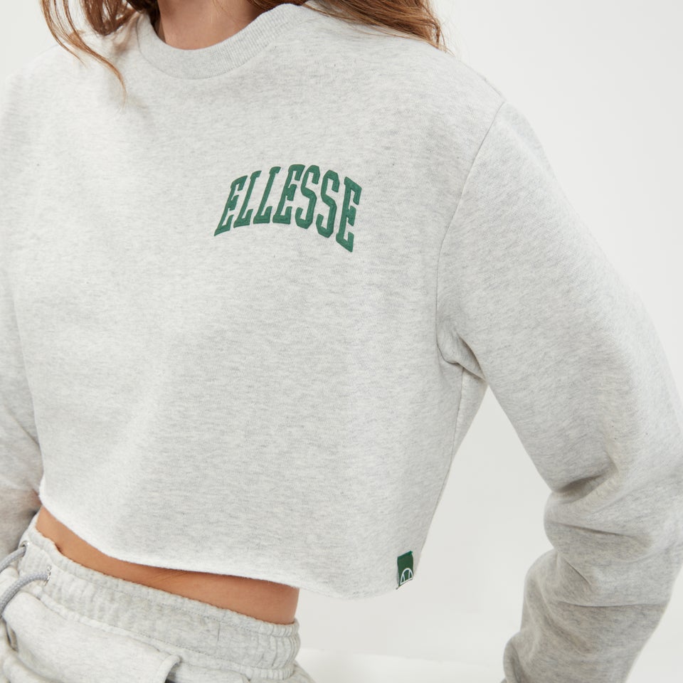 Canleo Crop Sweatshirt Hellgrau für Damen