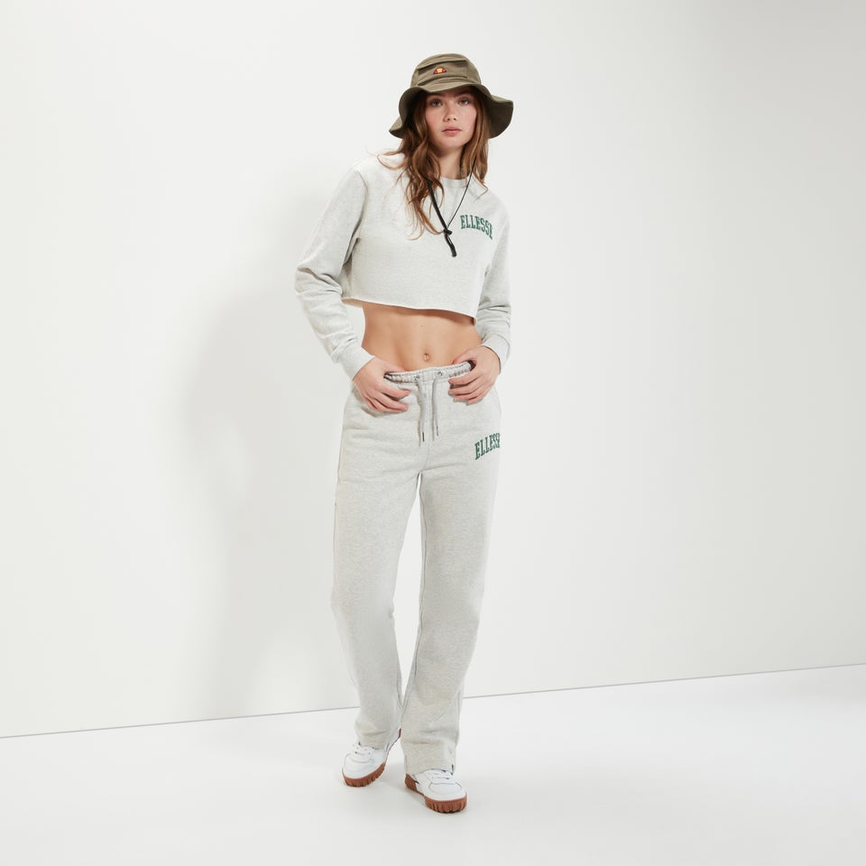 Canleo Crop Sweatshirt Hellgrau für Damen