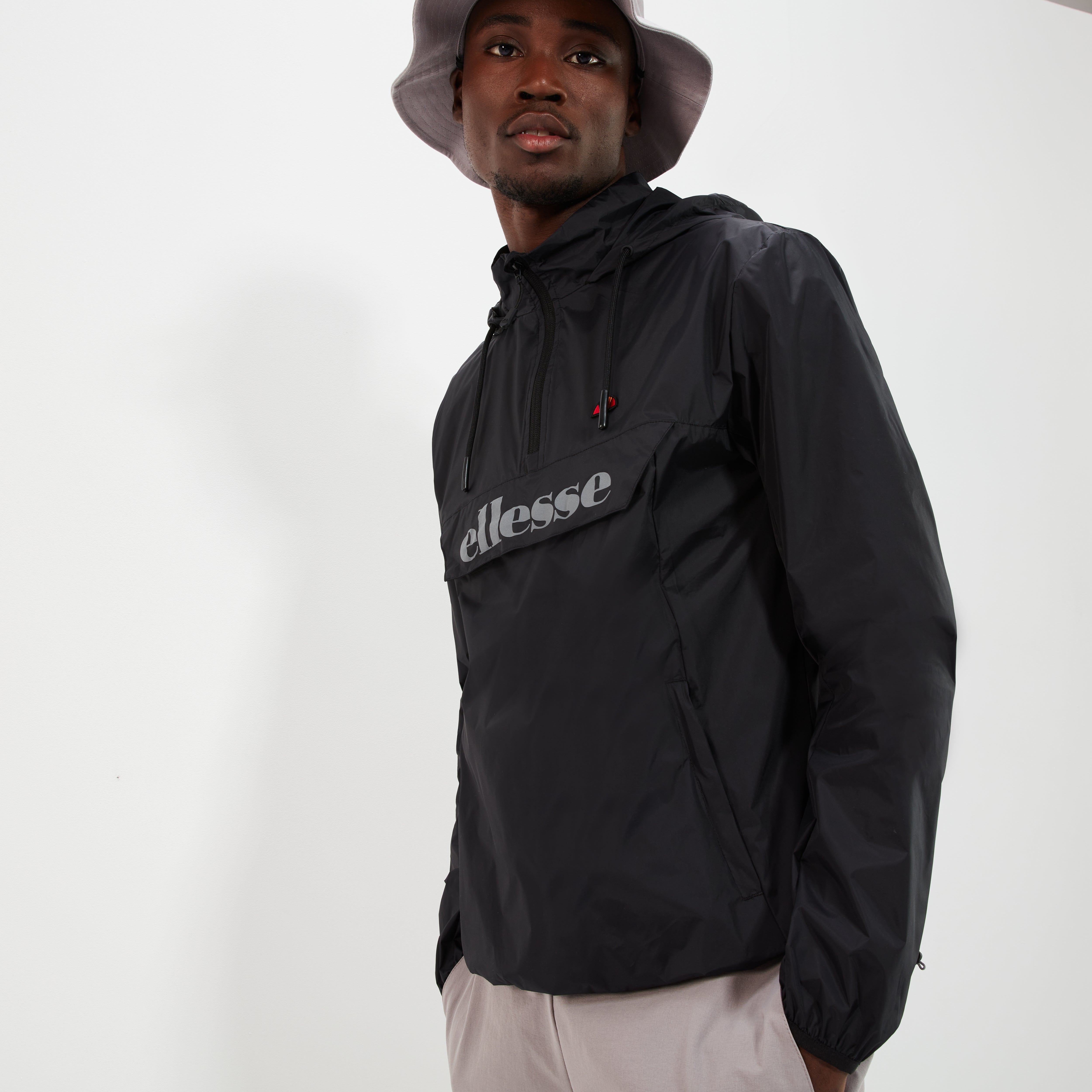 Men's Acea Overhead Jacket Black | ellesse UK