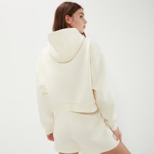 Cria Crop-Kapuzenpulli Creme für Damen