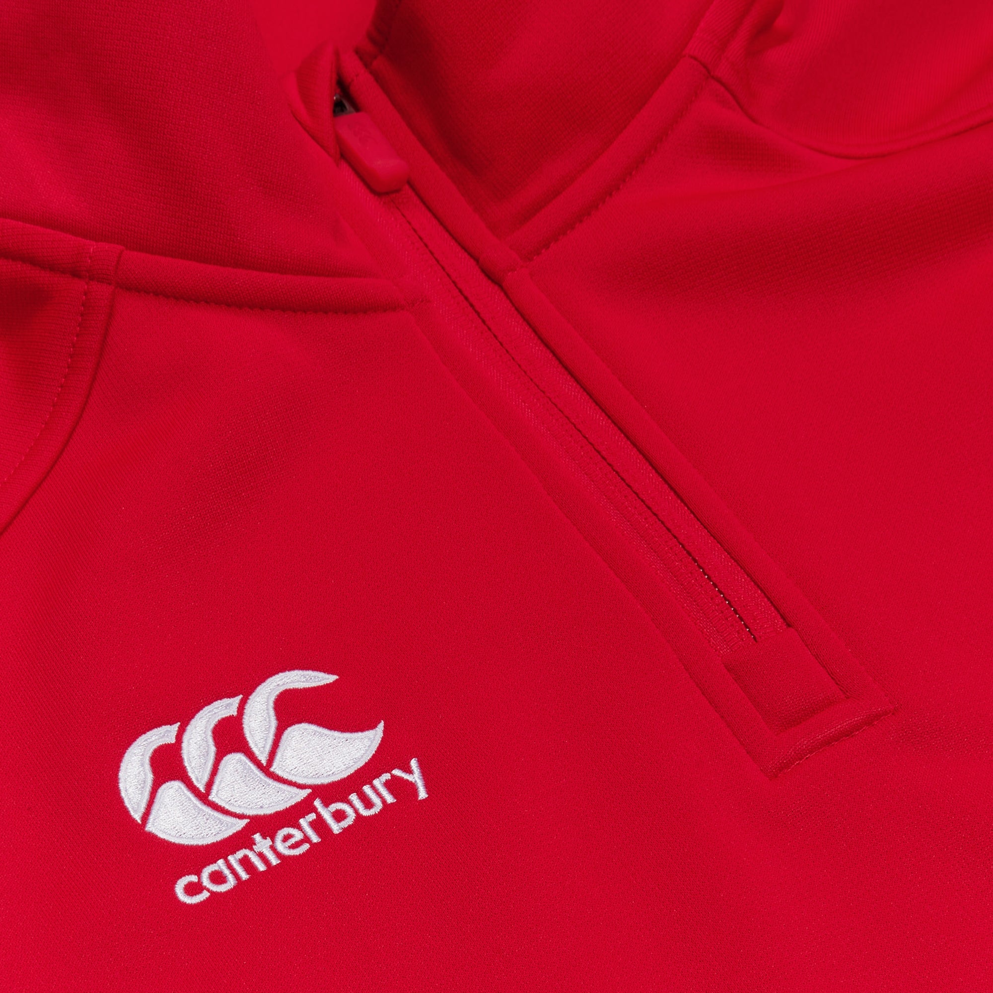 Womens Club 1/4 Zip Mid Layer Training Top Red | Canterbury