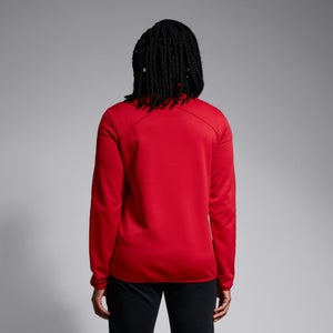 Womens Club 1/4 Zip Mid Layer Training Top Red