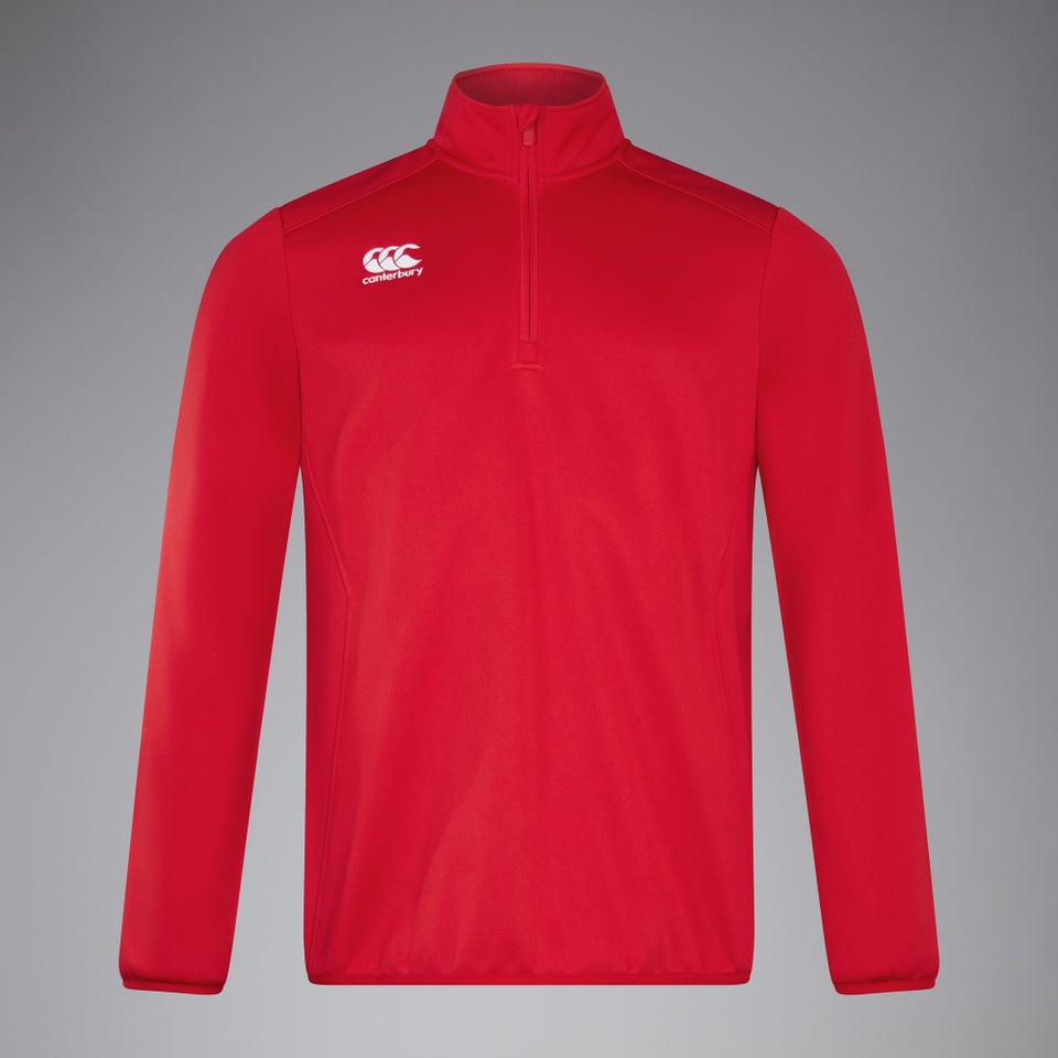 CANTERBURY CLUB QZ MID LAYER TRNG TOP AM RED