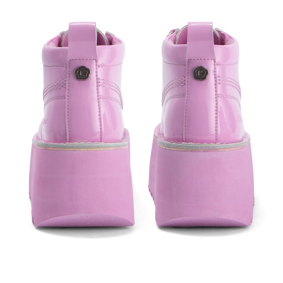 Adult Unisex Kick Boot Platform Patent leather Pink