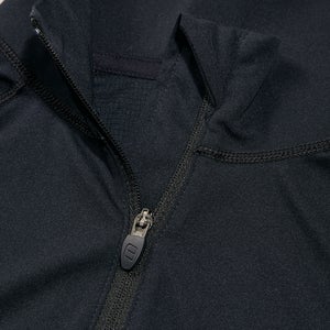 Women's 24/7 Half Zip Maternity Long Sleeve Tech Tee Black