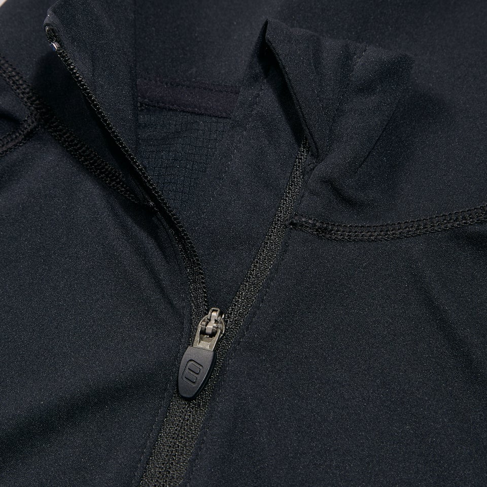 Women's 24/7 Half Zip Maternity Long Sleeve Tech Tee Black