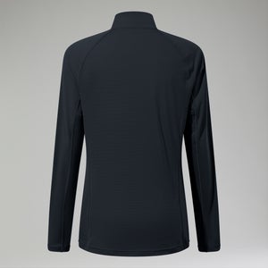 Women's 24/7 Half Zip Maternity Long Sleeve Tech Tee Black