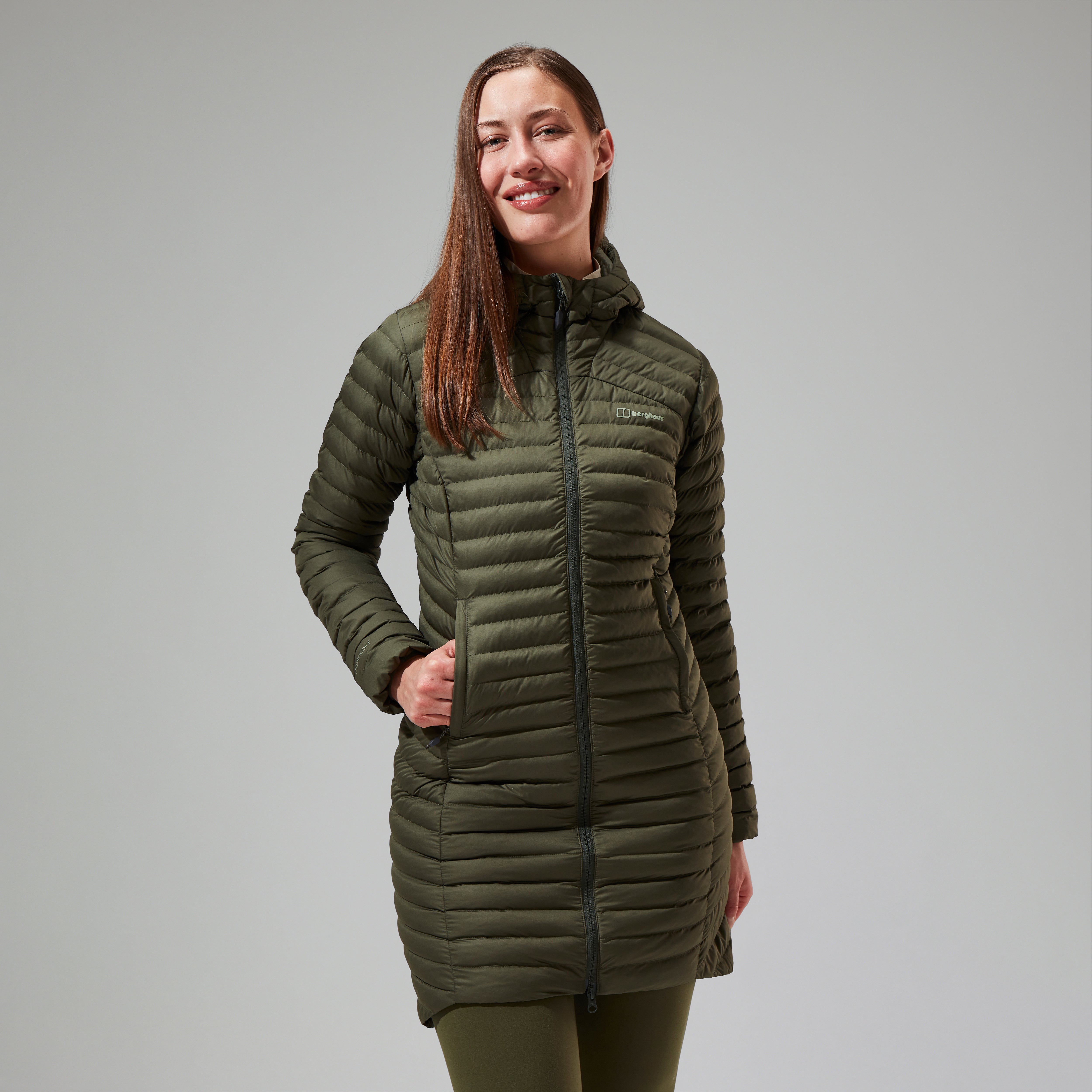 Women's Nula Micro Synthetic Insulated Long Jacket - Green