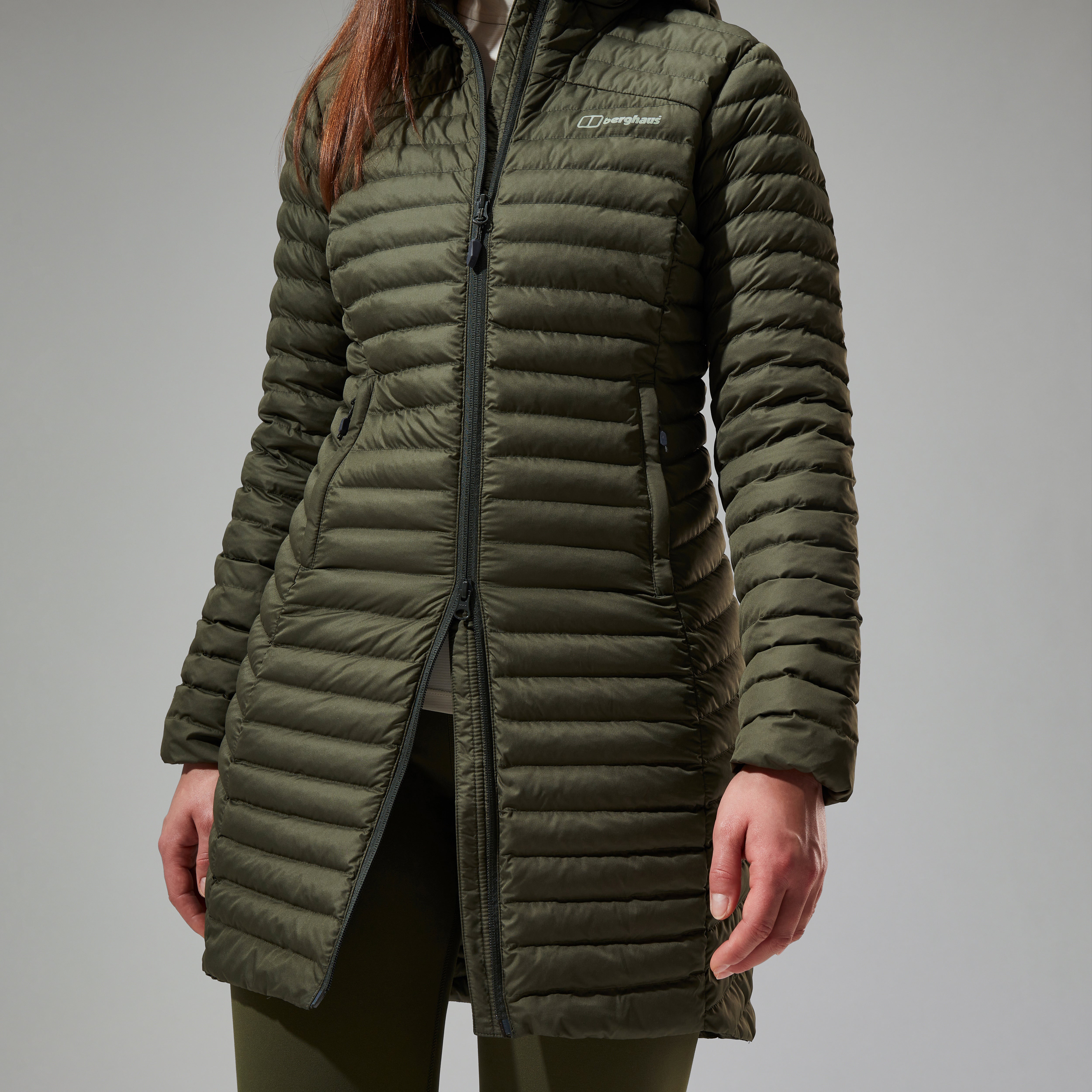 Women's Nula Micro Synthetic Insulated Long Jacket - Green