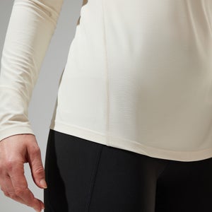 Women's 24/7 Half Zip Long Sleeve Tech Tee - Natural