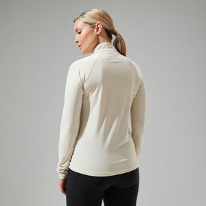 Women's 24/7 Half Zip Long Sleeve Tech Tee - Natural