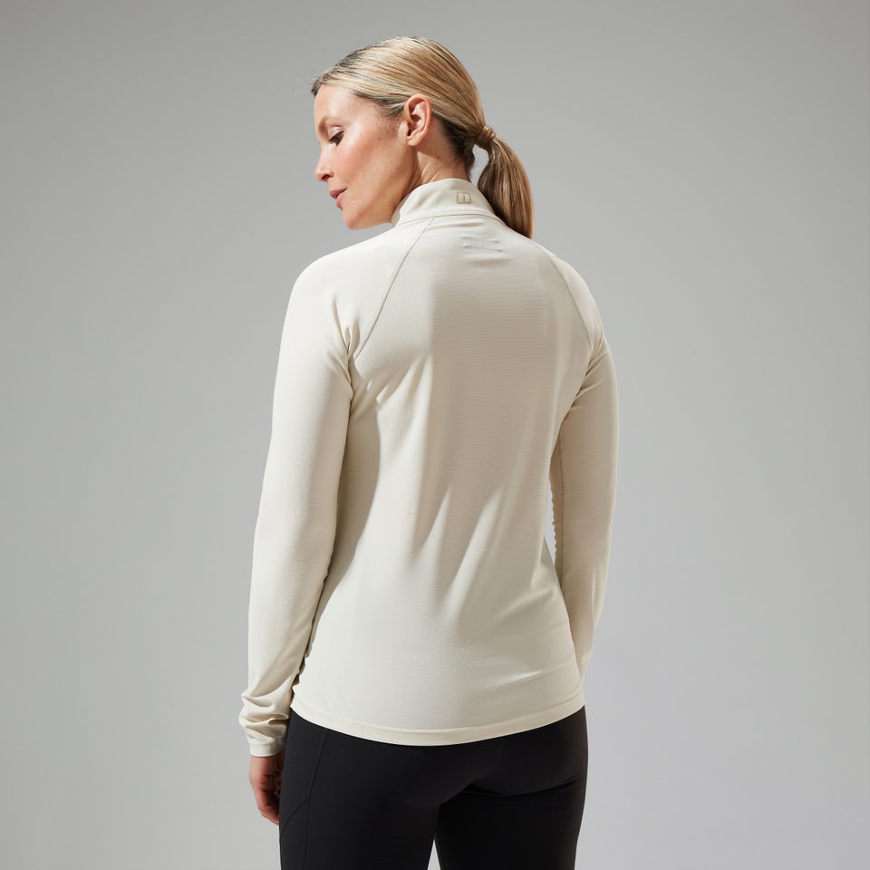 Women's 24/7 Half Zip Long Sleeve Tech Tee - Natural