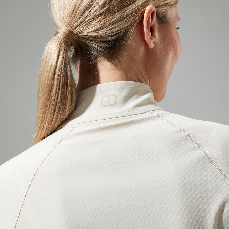 Women's 24/7 Half Zip Long Sleeve Tech Tee - Natural
