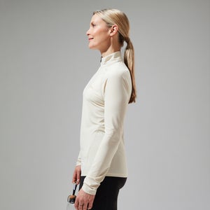 Women's 24/7 Half Zip Long Sleeve Tech Tee - Natural