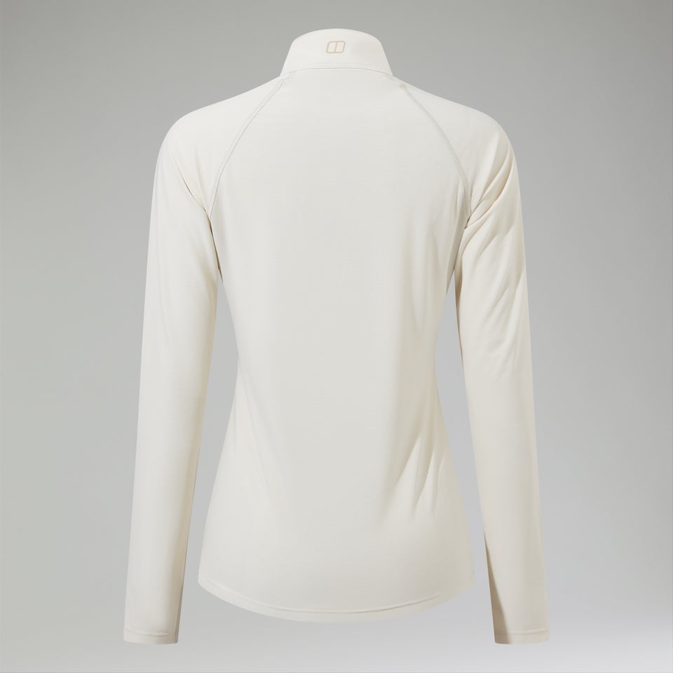 Women's 24/7 Half Zip Long Sleeve Tech Tee - Natural